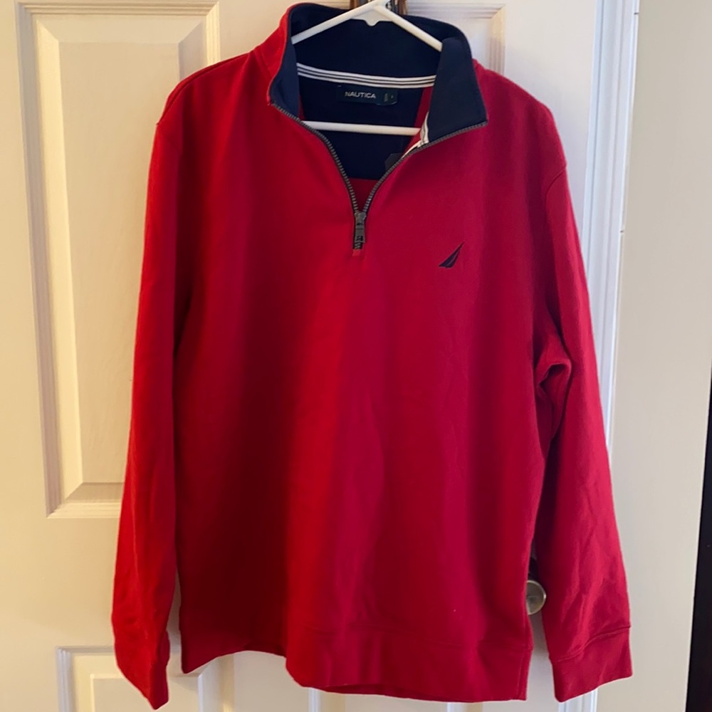 Nautica Quarter Zip Pullover Men’s Large NWT